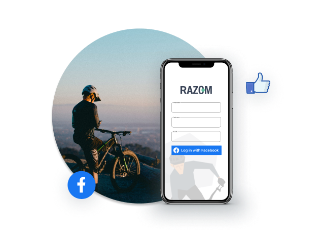 Intelvision created razom feature sign in with Facebook