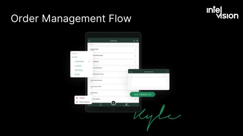 Rapid Order Intelvision created Rapid Order Management Flow