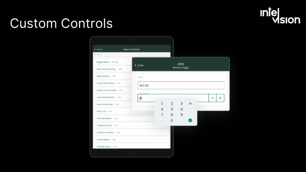 Intelvision created Rapid Order custom controls
