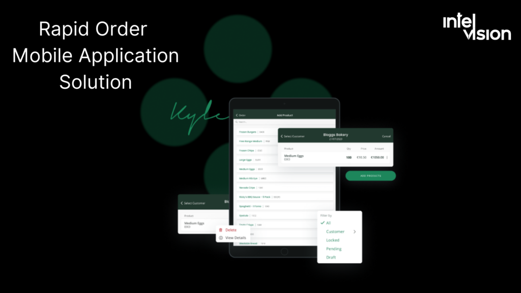 Intelvision created Rapid Order mobile application solution