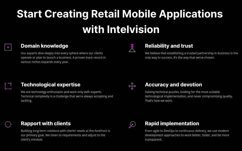 Intelvision creates retail mobile applications